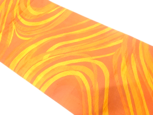 線描き模様織り出し　名古屋帯